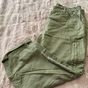 Olive Green Womens Crops